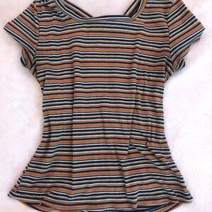 striped 90s full length shirt